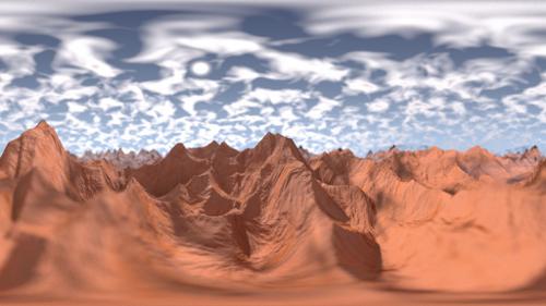 Desert Mountains: Equirectangular Background HDRI preview image